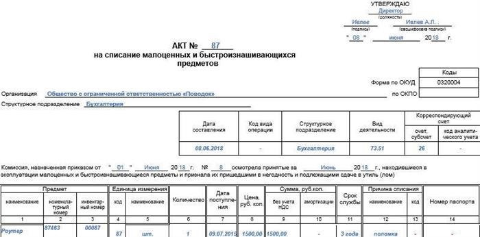 Стандартная отраслевая форма МБ-8. часть 1