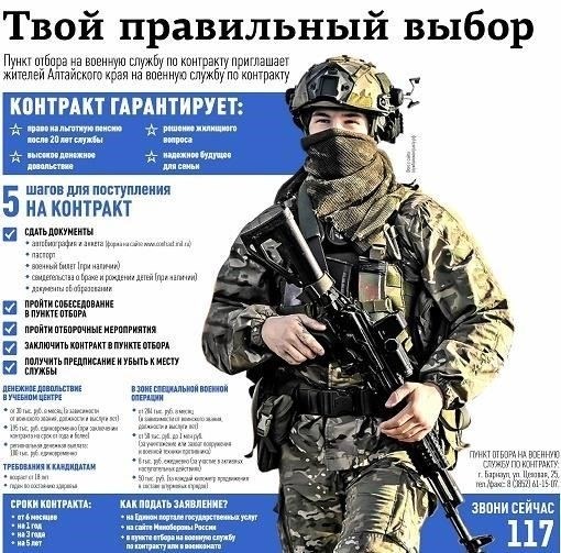 Критерии отбора для участия в военной программе