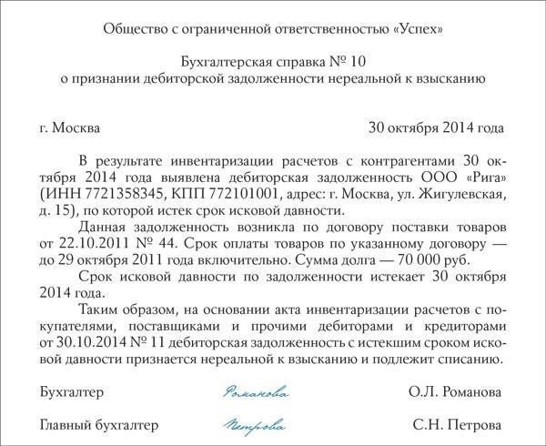 Налоговые последствия списания безнадежной дебиторской задолженности