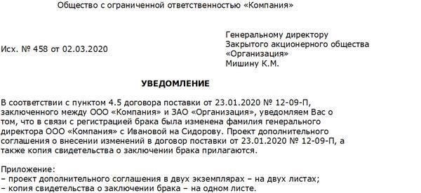 Подготовьте необходимые документы для уведомления о смене имени