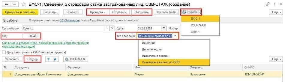 Пошаговая инструкция по заполнению подраздела 1.2 формы EFS-1